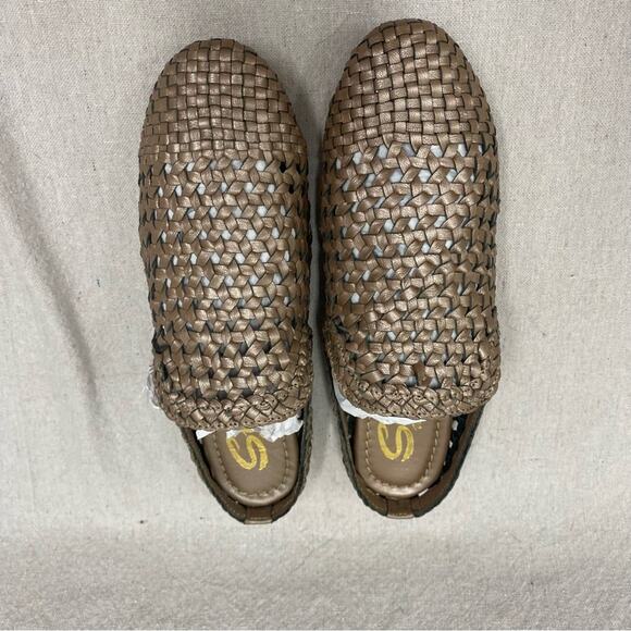Sbicca Vintage Collection Iota metallic bronze woven leather mules NIB Size 9 - Picture 6 of 15